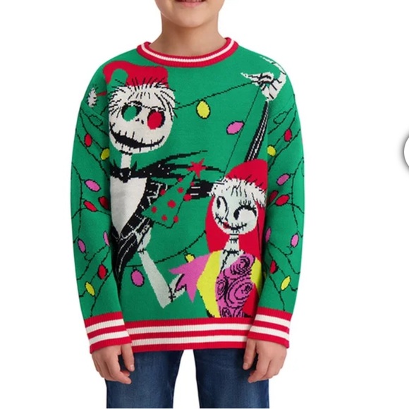 Disney Sweaters - Disney Christmas ugly sweater holiday Nightmare Before Christmas youth L women S